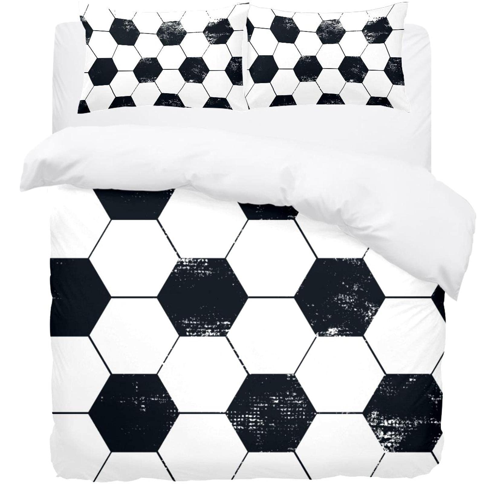 Parure de lit football abstrait pour relooker une chambre d'ado de taille King ou Queen