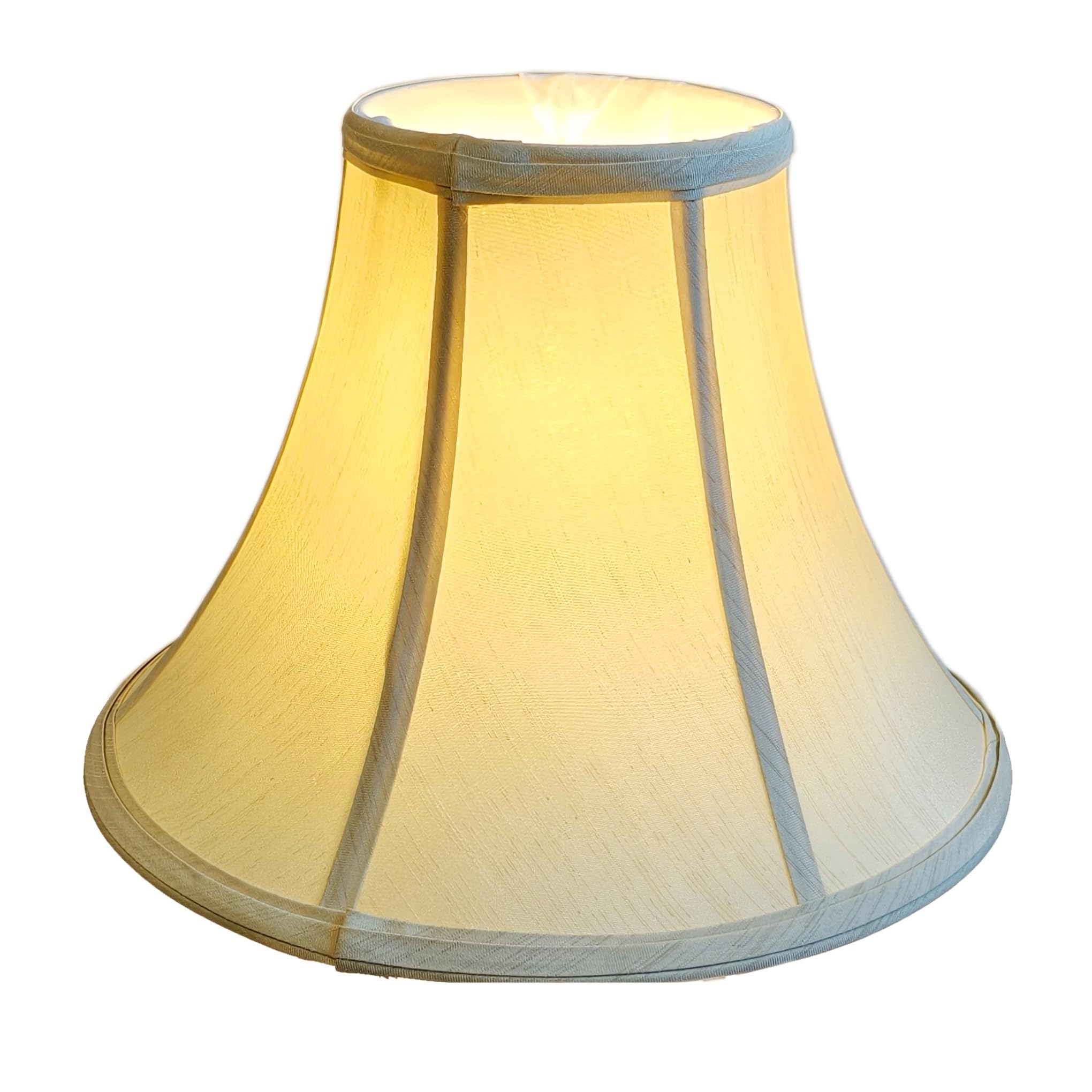 Loxton Lighting Creamy Beige Faux Silk Bell Shaped Lampshade, (, 14Inch 35Cm Dia')