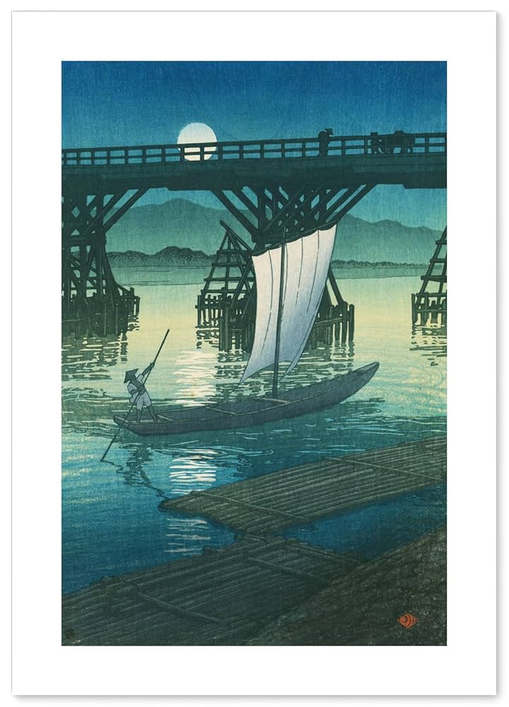『橋のほとりに緑の影』 貝楽也 作品 「A3サイズの水彩画」 橋のほとりに緑の影』 貝楽也 作品 「A3サイズの水彩画」 橋
