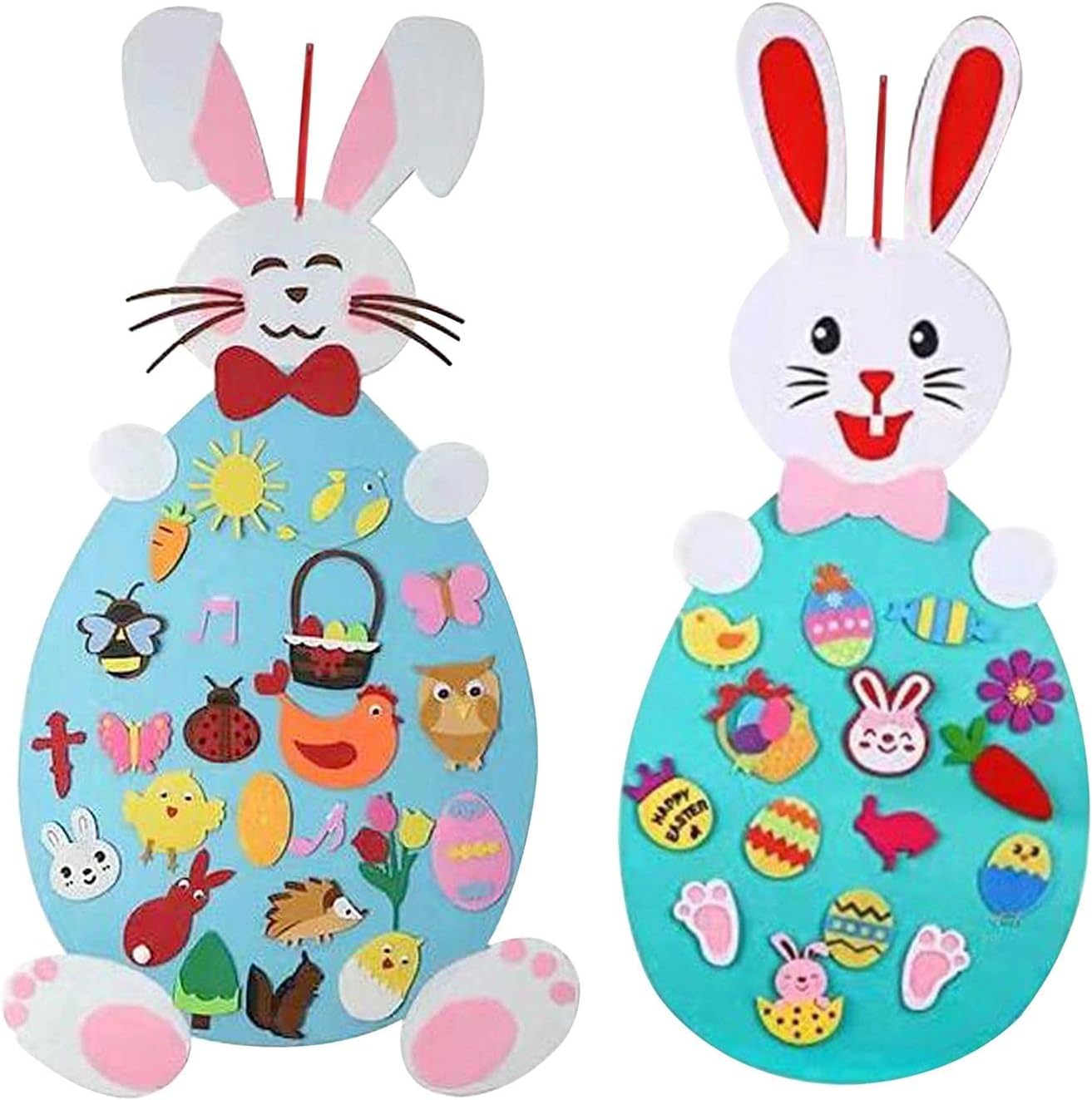 Loom Tree® DIY Felt Bunny Pendants Rabbit Easter DIY Wall Hanging Gift Home Decor Pink| Home Decor | Decals, Stickers & Vinyl Art