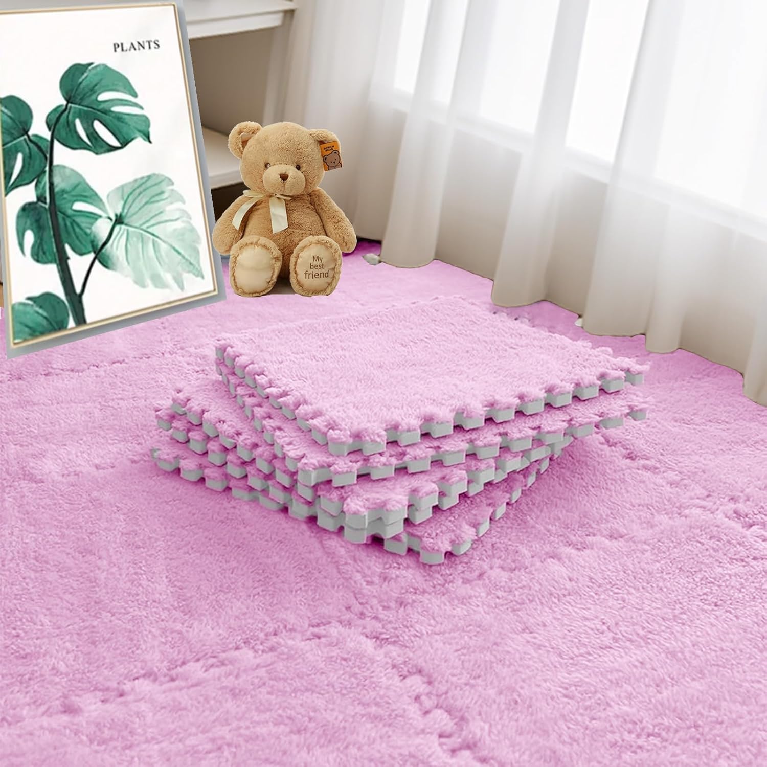 Metreno 10mm/10pcs Kids mats for Floor Soft Plush Foam Babies Puzzle Interlocking Play mats for Crawling Playing Tile mat ... - Review, Price and Buying Guide