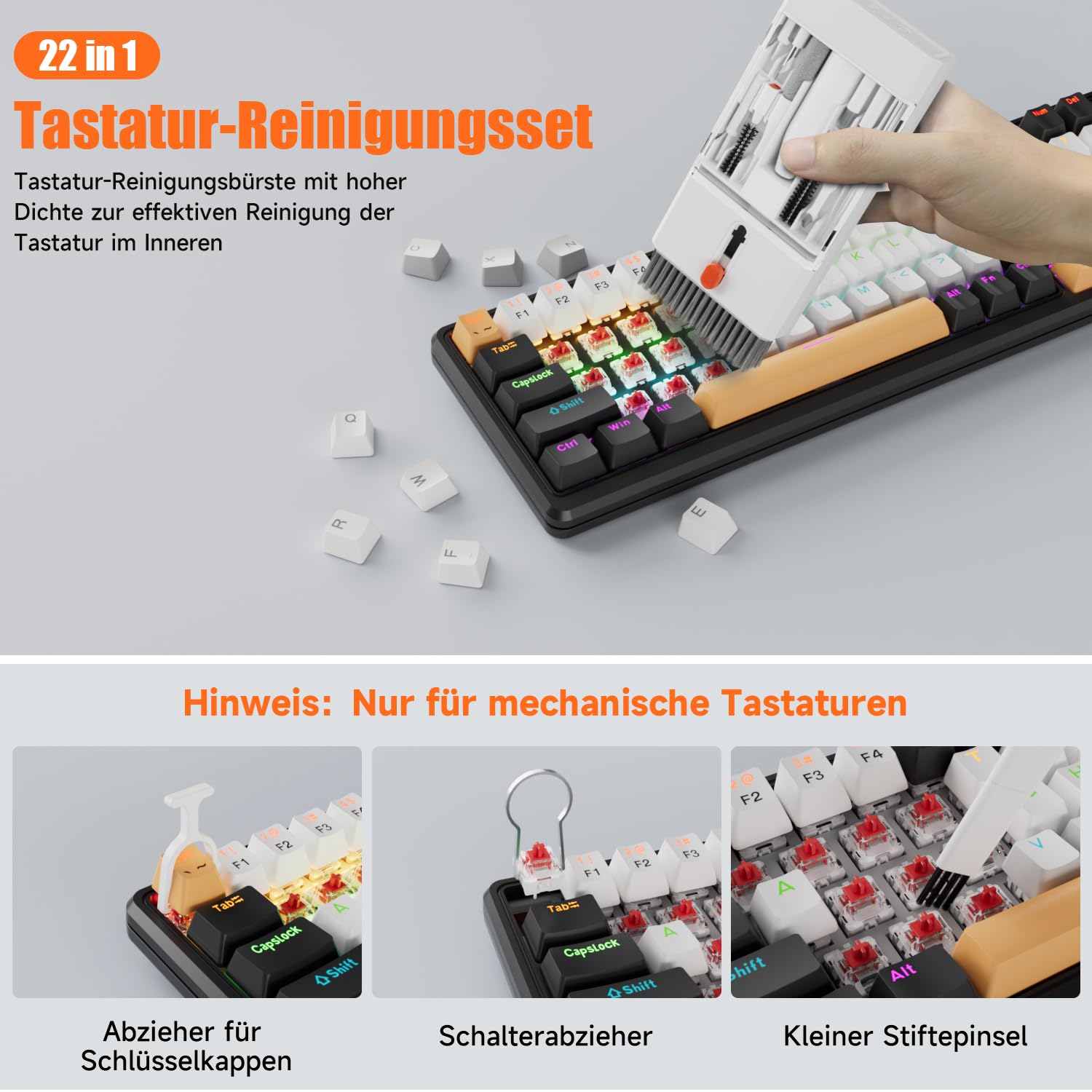 Laptop Screen Toetsenbord Cleaner Kit, Elektronica Reiniging Tool voor MacBook iPad iPhone Pro, Borstel Tool voor Tablet, Computer, PC Monitor, TV Camera met 2ml Mist Spray Nieuwe Compact met Patent