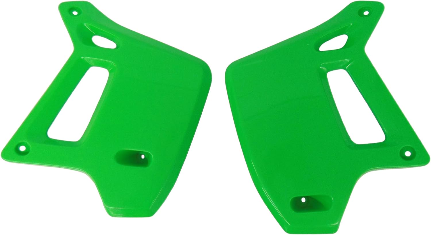 Green Radiator Side Covers Plastics Shrouds Compatible with 1990-94 KDX200 KDX 200