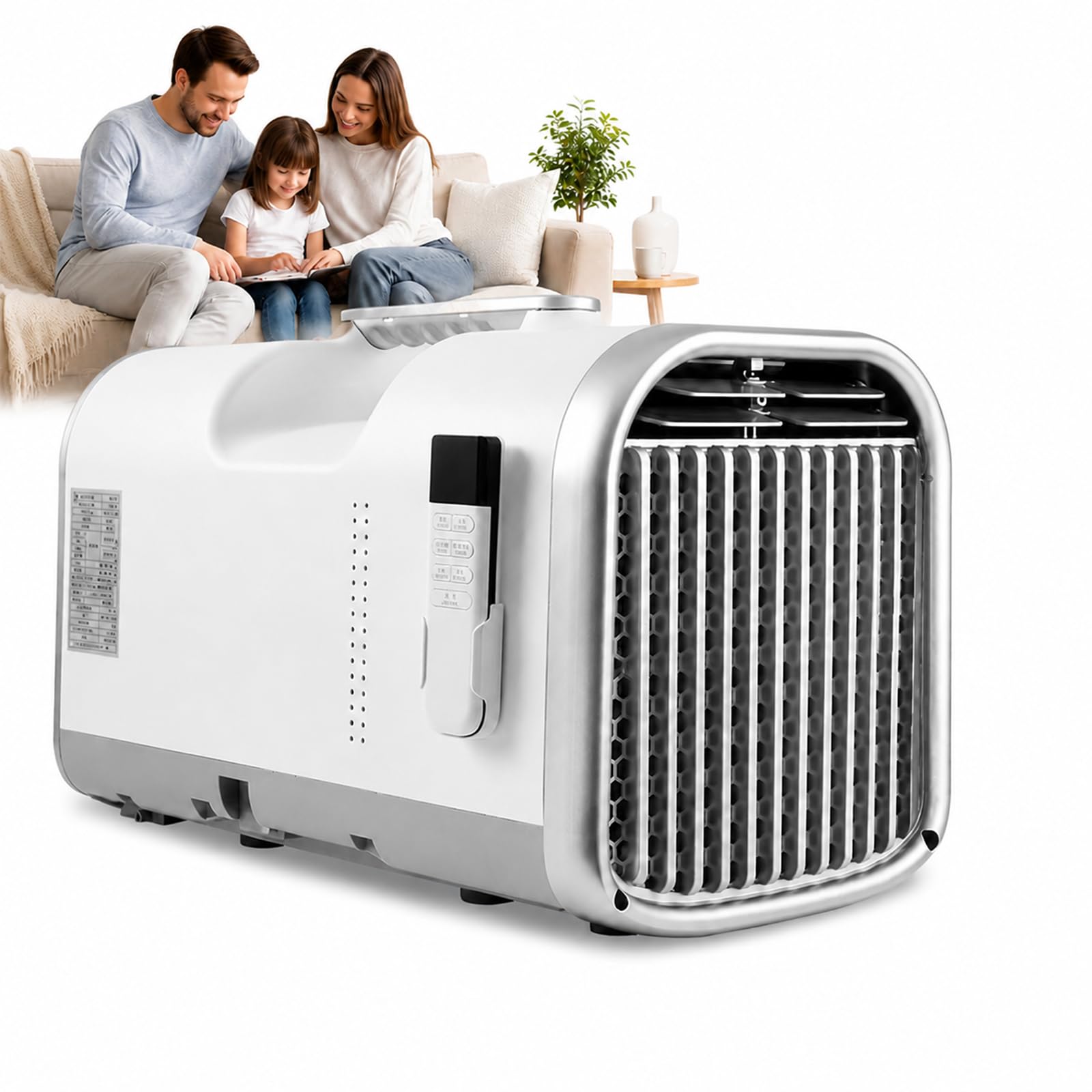 JIYINGHUI 5100BTU Portable Tent Air Conditioner for Camping Outdoor and Indoor Use, 400W Consumption, Quiet Air Conditoning, for Truck RV Van and Car Cooling, Small AC for Garage and Pet X8Pro-110V