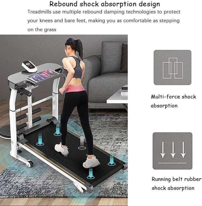 Caminadora Plegable Silenciosa con Pantalla LED y Bluetooth, 3 Inclinaciones miniatura 8