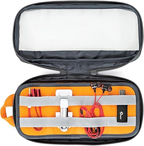 Miniatura 6 de Lowepro GearUp - Funda mediana de viaje para cables de PC, cables, adaptadores, baterías, cargadores, memorias USB, accesorios para laptop, hecha de
