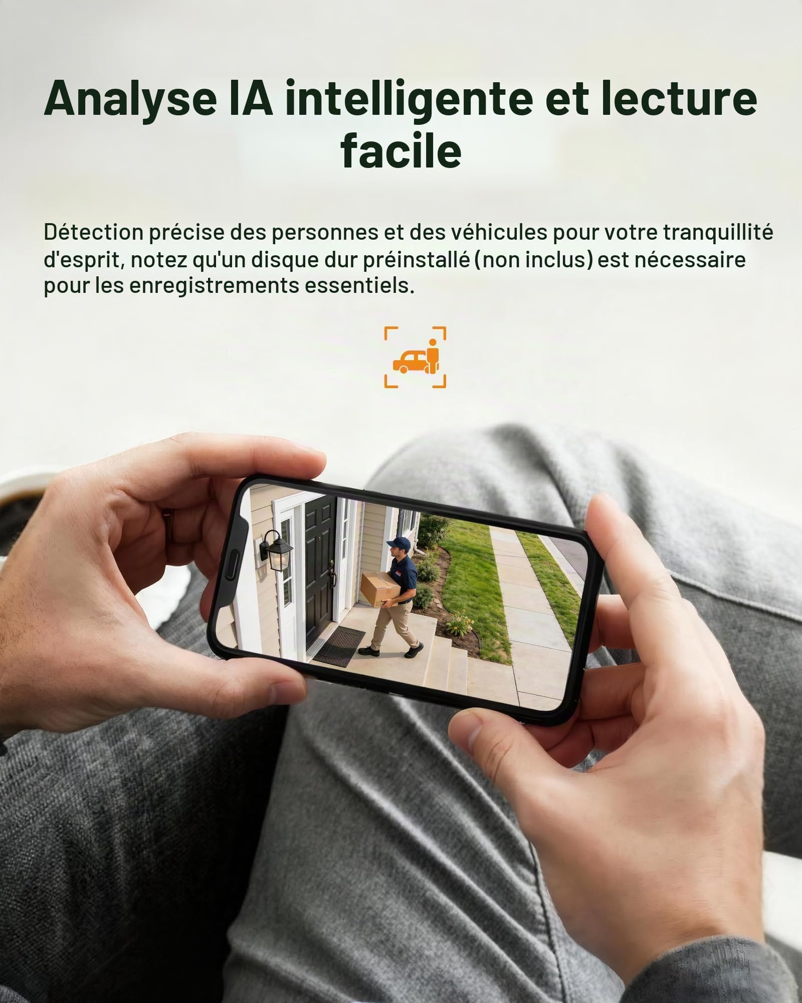 Anlapus H.265+ FHD 1080P 8CH Enregistreur Vidéo Numérique sans Disque Dur | Détection de Mouvement & Alerte par Email App Gratuite, Compatible avec Caméra de Surveillance TVI/CVI/AHD/960H