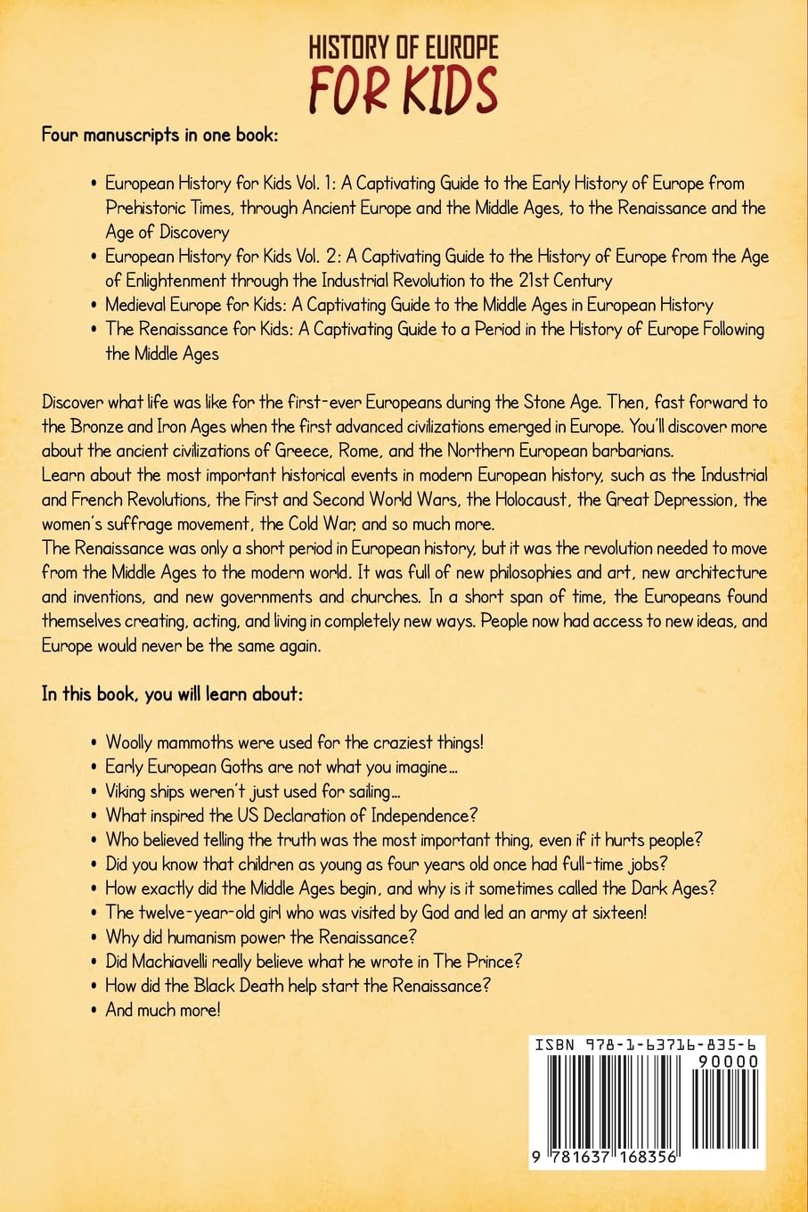 History of Europe for Kids: A Captivating Guide to European History, the Medieval Period, and Renaissance (Making the Past Come Alive)