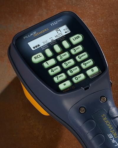Vista 6 de Fluke Networks Set de multímetro probador de teléfono TS52 con pantalla LCD, 1