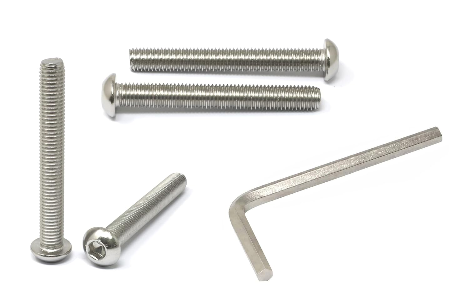 iexcell 1800 Pcs M3 x 4/5/6/8/10/12/14/16/18/20/25/30/35/40/45/50 Stainless Steel 304 Hex Socket Button Head Cap Screws Bolts Nuts Washers Assortment Kit