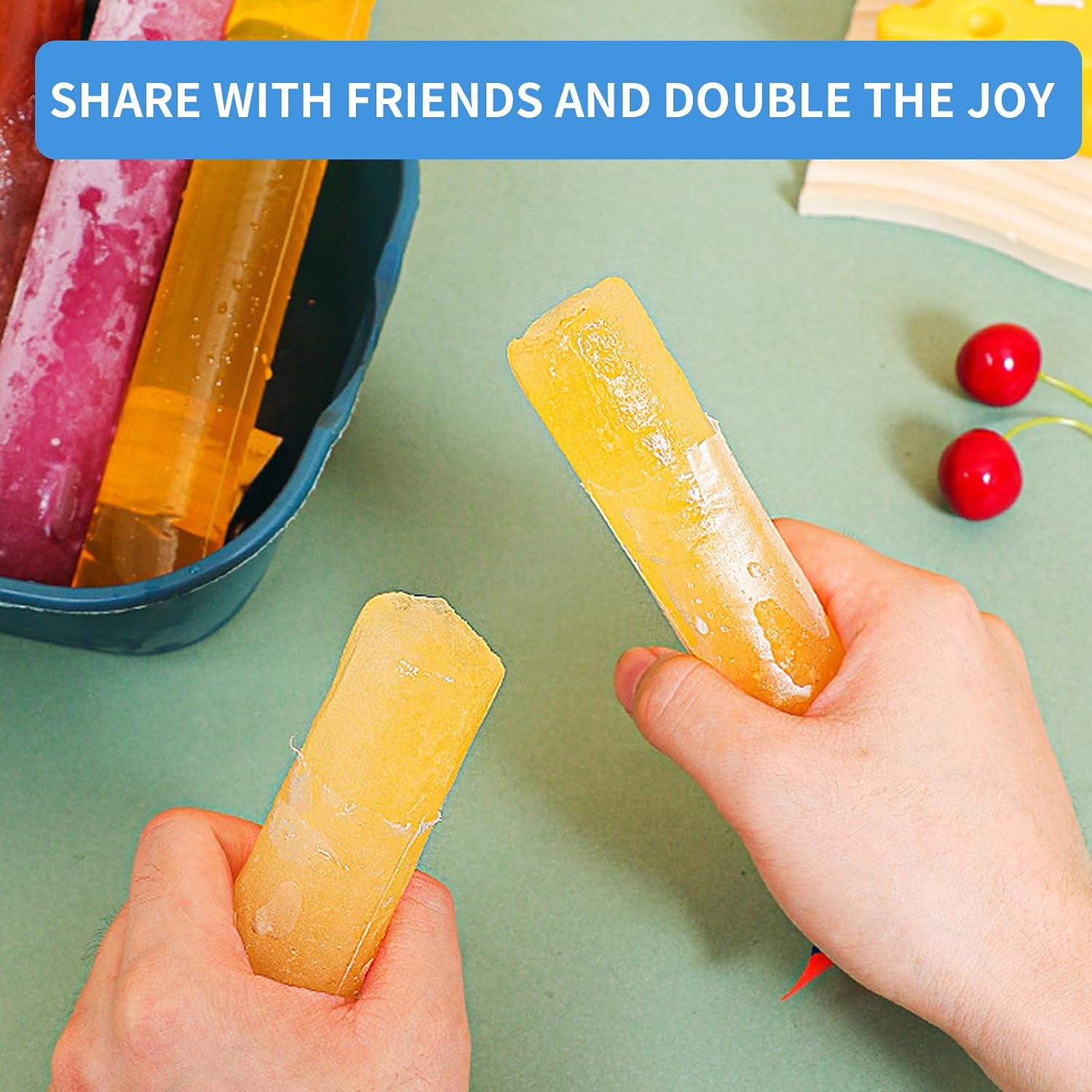 100 Pcs Ice Popsicle Bags with funnels,Multicolor Transparent Stackable Easy Release Plastic Ice Bags, Self-Seal Freezing Maker,Suitable for making popsicles of various flavors