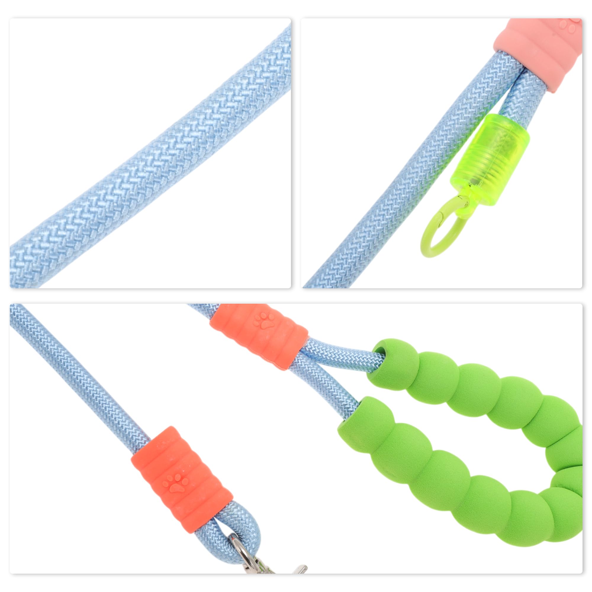 Guinzaglio per Cani Senza Mani, Guinzaglio Regolabile a Tracolla Multifunzione, Guinzaglio da Corsa 3,5m 11,5ft, Guinzaglio per Addestramento Cani, Manico in Schiuma, Blu Verde
