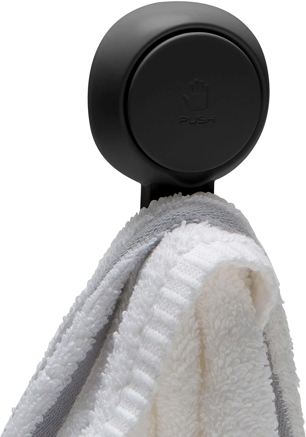Matte Black Gel Suction Power Wall Mounted Hook Set