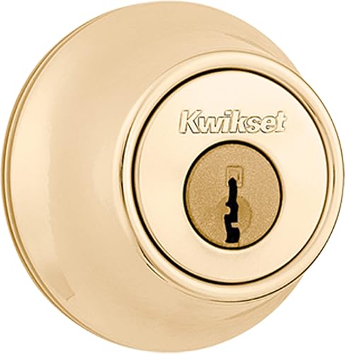 Verrou à pêne dormant 660, laiton poli Kwikset