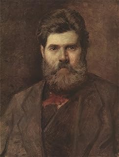 ARTSLSBS Famous Picture Artwork Print Painting Portrait of the Sculptor V S Borovskogo by Vasily Grigorievich Perov Graffiti Painting for Home Decor 60x90cm