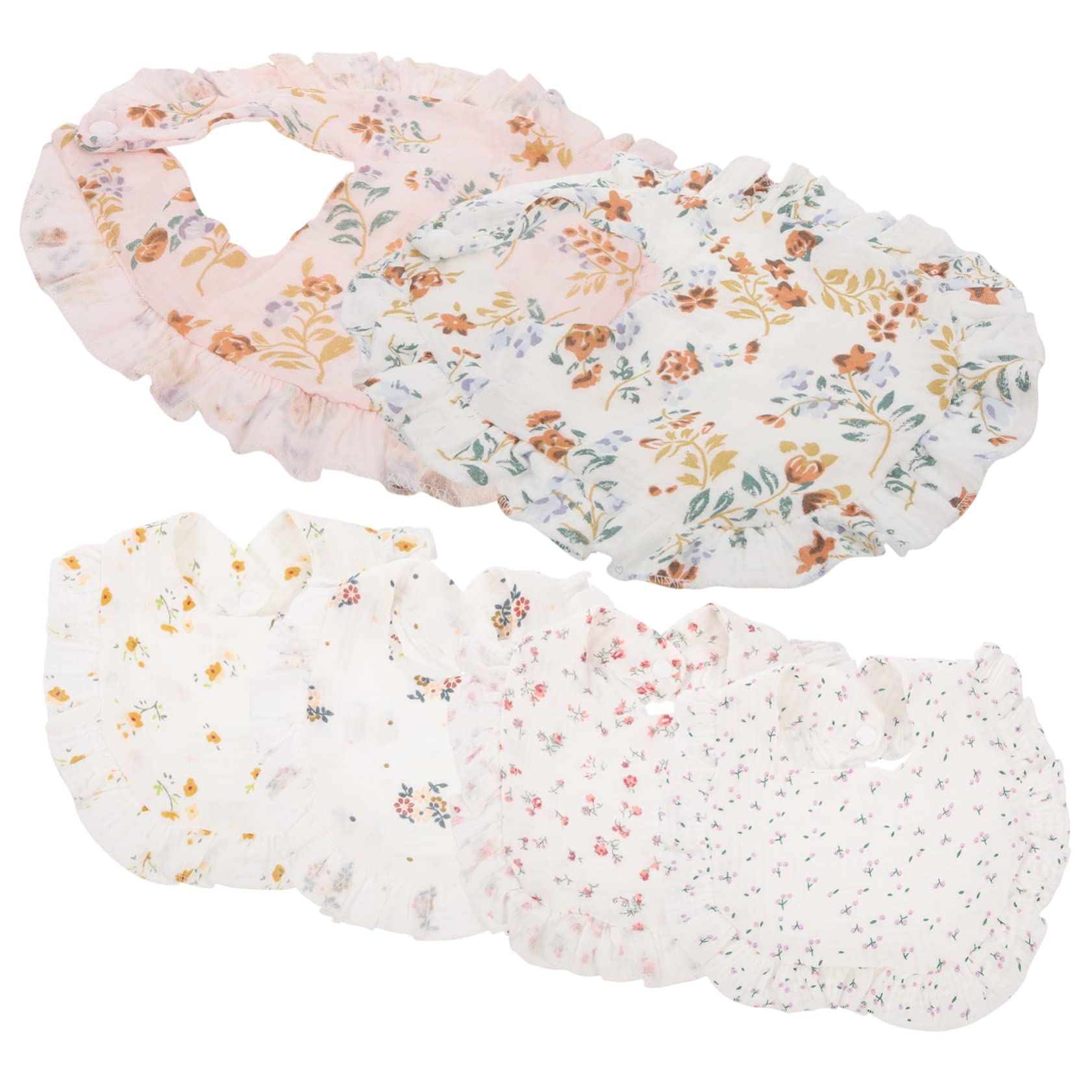 Toyvian 12pezzi Bavaglini Cotone Per Ragazzo Ragazza Design Elegante e Ruffled Bavaglini Multiuso Per Sbavamento Alimentazione e Morbidi e Assorbenti Adatti Per Bambine