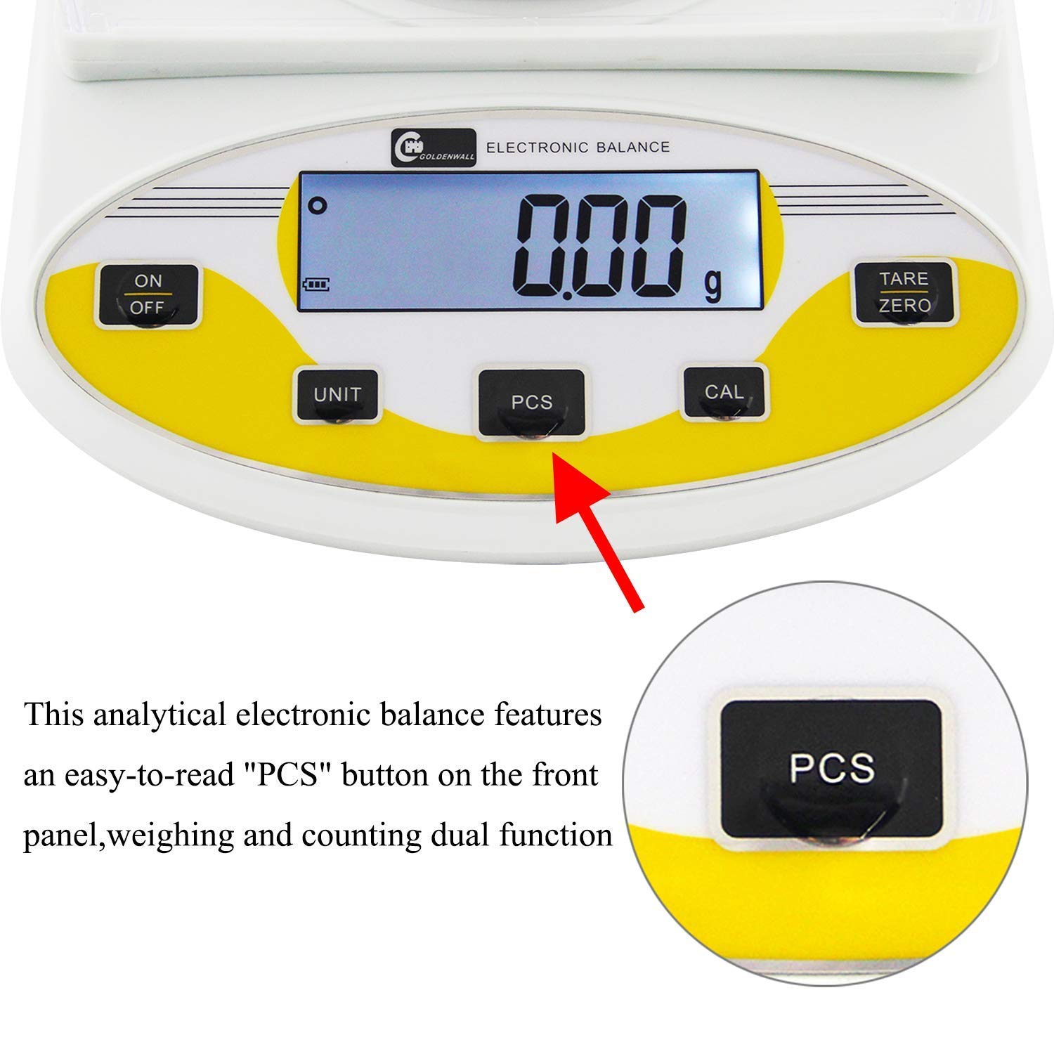CGOLDENWALL Lab Bilancia analitica digitale di precisione Bilancia da laboratorio 3000g, 0,01g Bilancia di precisione da laboratorio Bilancia elettronica Bilancia pesapersone Bilance da cucina