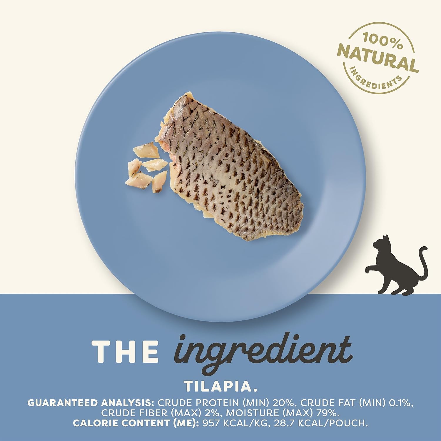 Applaws Natural Cat Treats, Grain-Free, Single Ingredient, Whole Protein Fillet, Healthy Snacks with No Artificial Additives (12 x 1.06oz Whole Tilapia Loin)