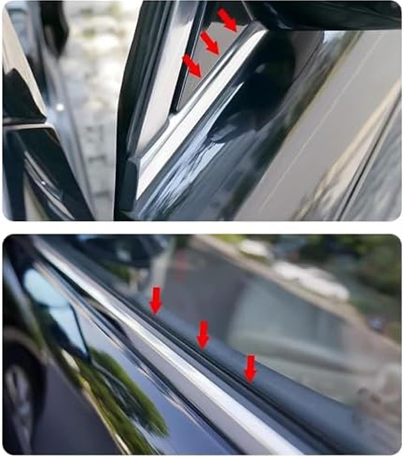 Uszczelka gumowa automatyczna Dla TOYOTA, dla Rav4 Xa30 2006-2012 wersja amerykańska listwy okienne samochodu uszczelki dla drzwi deszczoszczelna szklana taśma(BLACK Frontr)