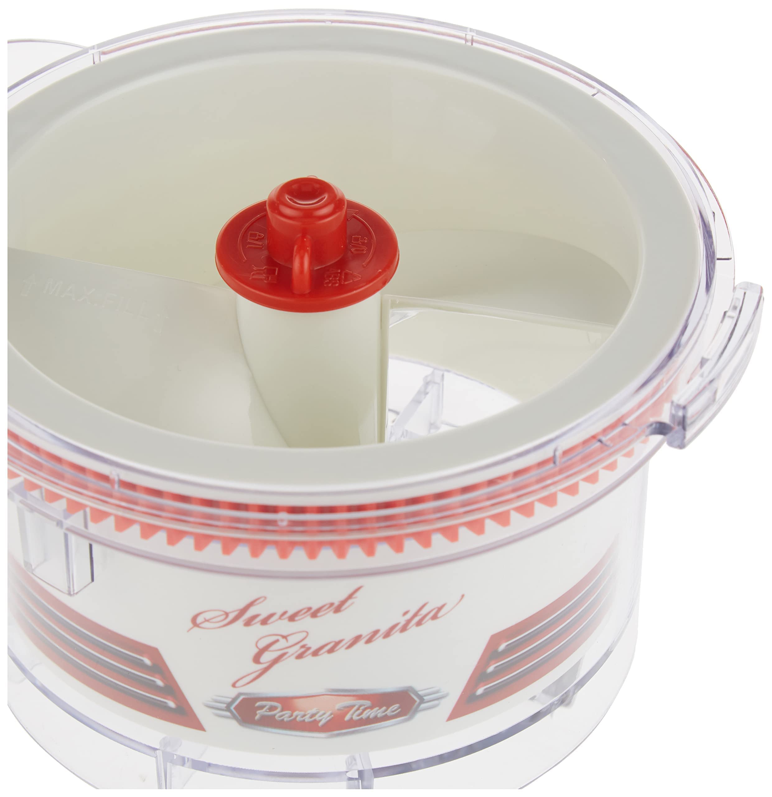 Ariete 78 Sweet Granita Macchina per Granita, Lama Acciaio Inox, Funzione Tritaghiaccio, 30 W, 23.0X15.5X18.5 Cm. Rosso