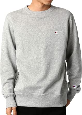 [チャンピオン] SWEATSHIRT (旧モデル) トレーナー 長袖 ワンポイントロゴ刺繍 クルーネックスウェットシャツ ベーシック メンズ