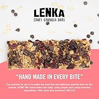 Vista 47 de Lenka Bars - Omega Snack Bars, Gluten Free, High Fiber, Kosher, Wholesome, No Artificial Flavors, Individually Wrapped - 12 Pack