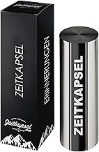 Time capsule for burying 25 cm, gift idea for laying the foundation stone, topping-out ceremony, graduation, christening or wedding, stainless steel diameter 7.6 cm