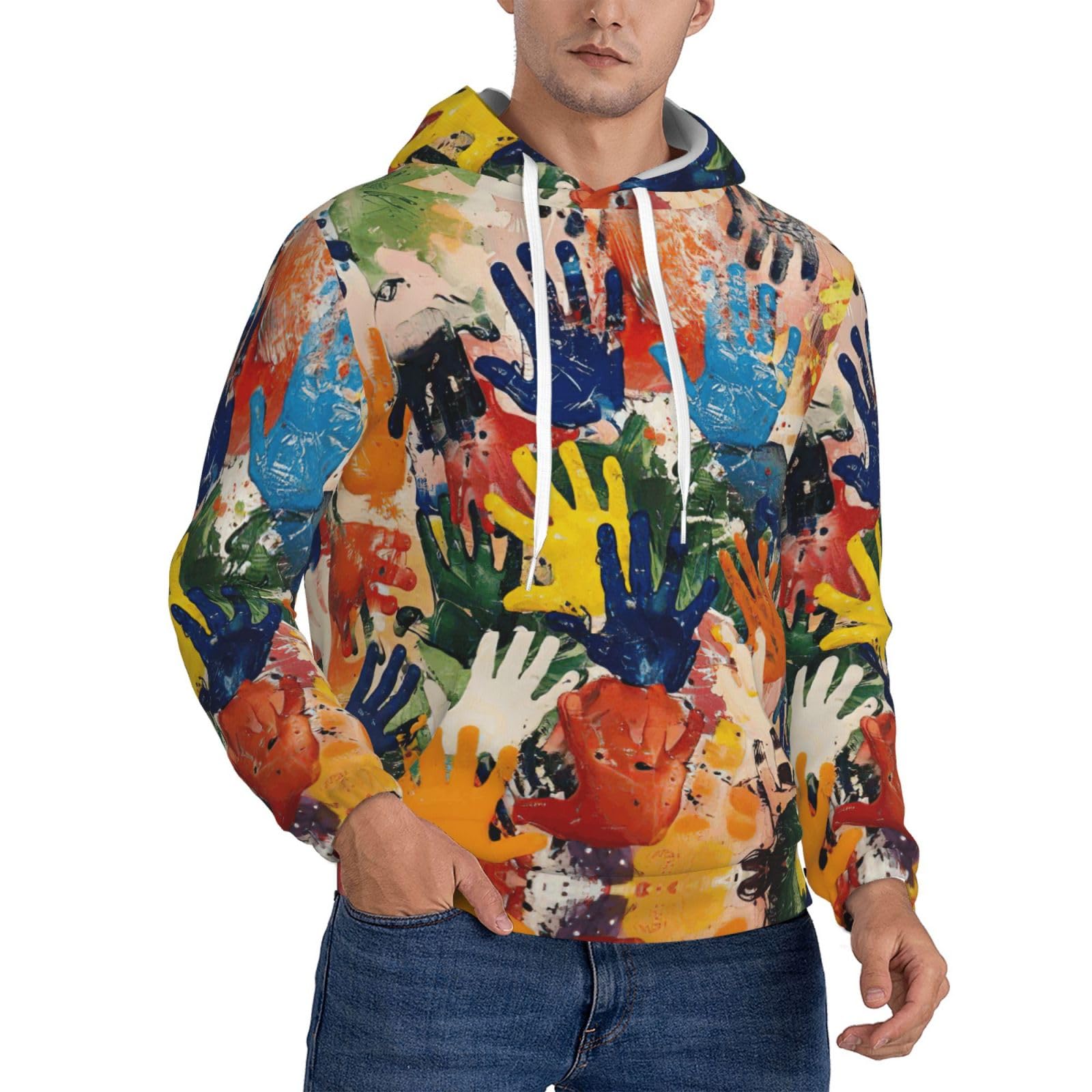 Sweat à capuche homme pull manches longues confortable usage quotidien - 8