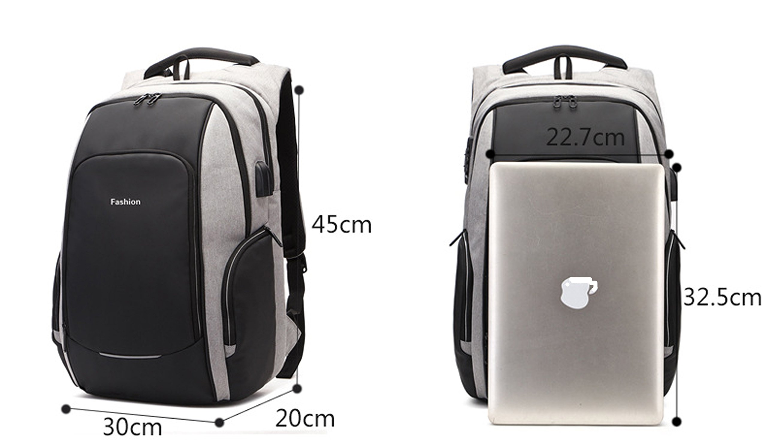 Mochila antirrobo del Negocio de los nuevos Hombres Mochila Multifuncional del Ordenador del Hombro Mochila del Ocio para Viajar