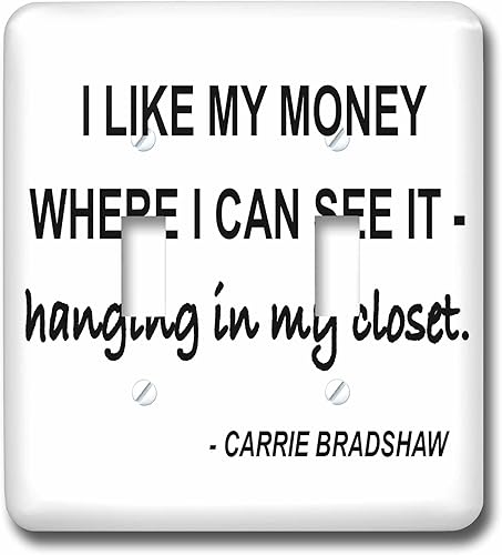 3dRose LSP _ _ _ _ _ _ _ _ _ _ 171879 _ _ _ _ _ _ _ _ _ _ 2 I Like Mi dinero donde I Can See it para colgar en el clóset Interruptor de luz Cover