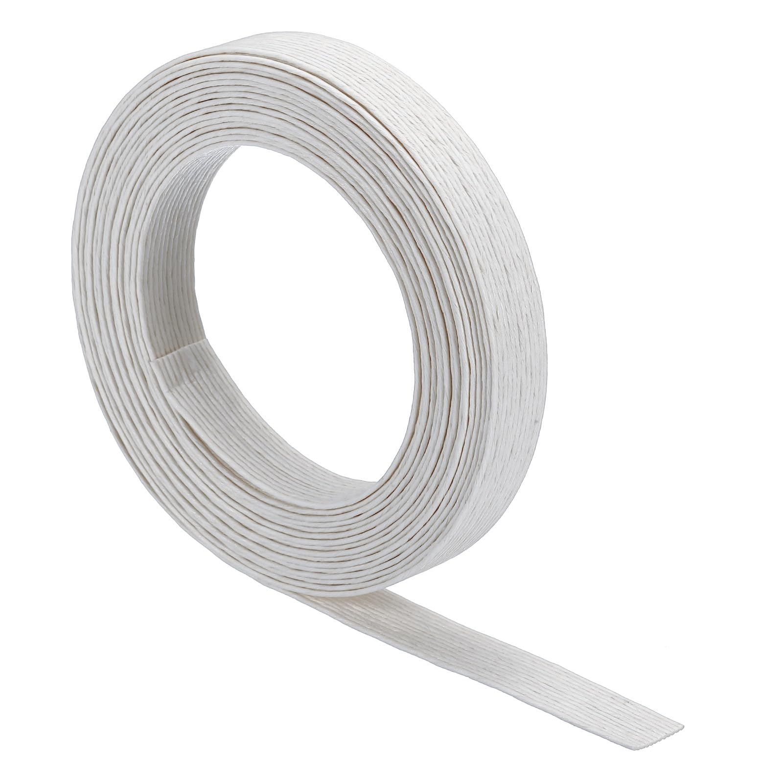 PATIKIL 5.4 Yards x 0.6" Paper Rattan Weaving Cane, 12-Ply Paper Rattan Weave Basket Weaving Supplies for DIY Rattan Woven Making White