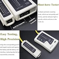 Vista 4 de LEATBUY Kit de herramientas de crimpado RJ45, juego de herramientas de crimpado CAT5, probador de cables LAN, crimpadora Ethernet CAT6 con 50