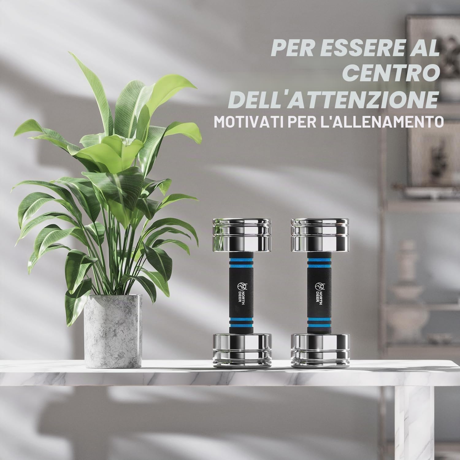 Northdeer Manubri corti in acciaio – manubri regolabili ultra compatti, 2,5 kg, 5 kg, 7,5 kg, 10 kg, 15 kg, 25 kg, con manico in schiuma, innovativi manubri in acciaio per la casa