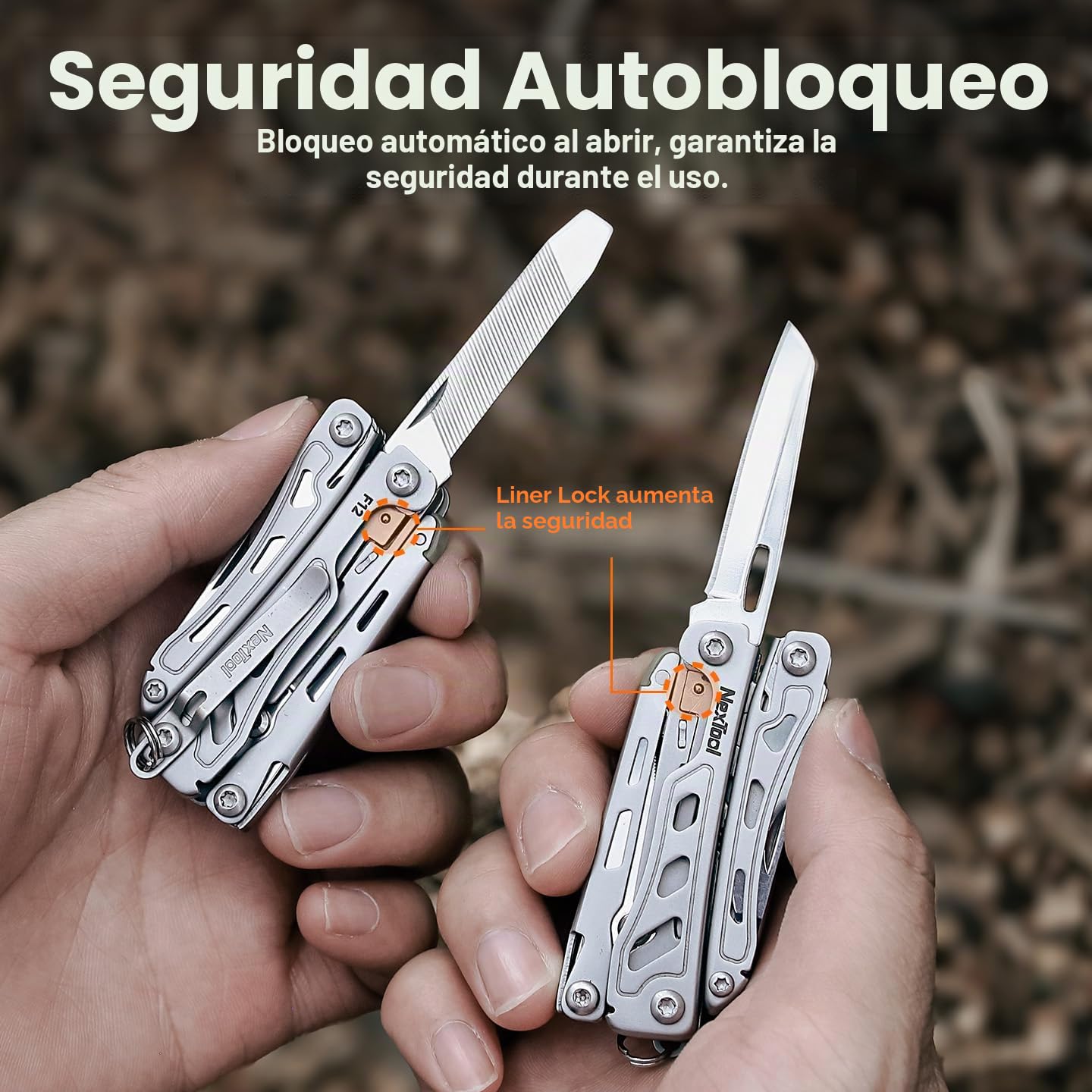 NexTool Multitool, F12 Mini Flagship 13 en 1 Multitool Tool für Schlüsselanhänger mit Zackenschere,Feile,Sicherheitsverriegelung,Upgrade 80CrMoV14 Stahl für ED,Outdoor & DIY,Geschenk für Männer