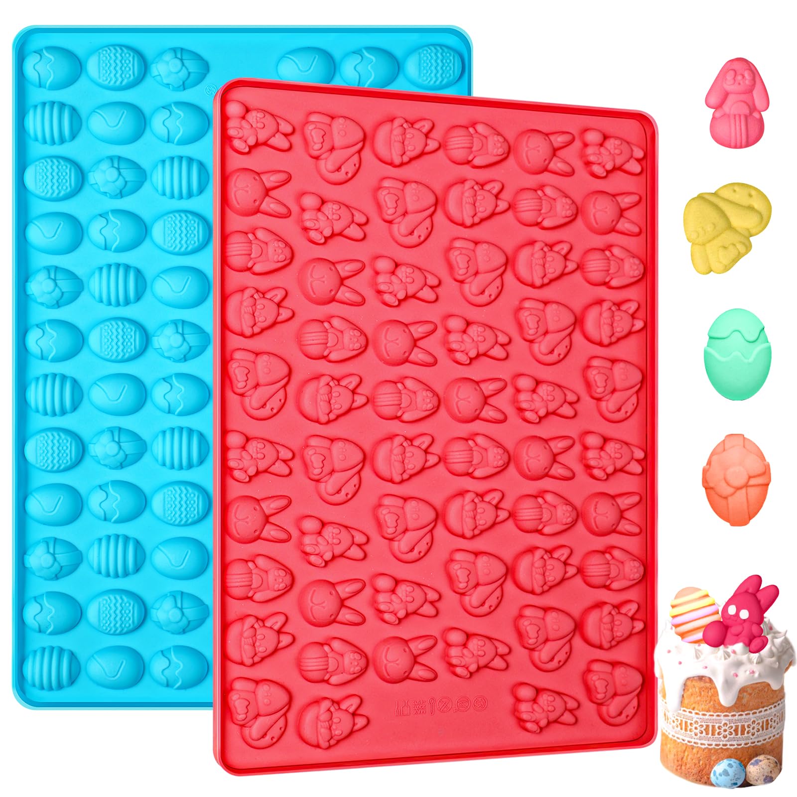 Moule chocolat Pâques silicone souple antiadhésif 141 mini cavités bonbon