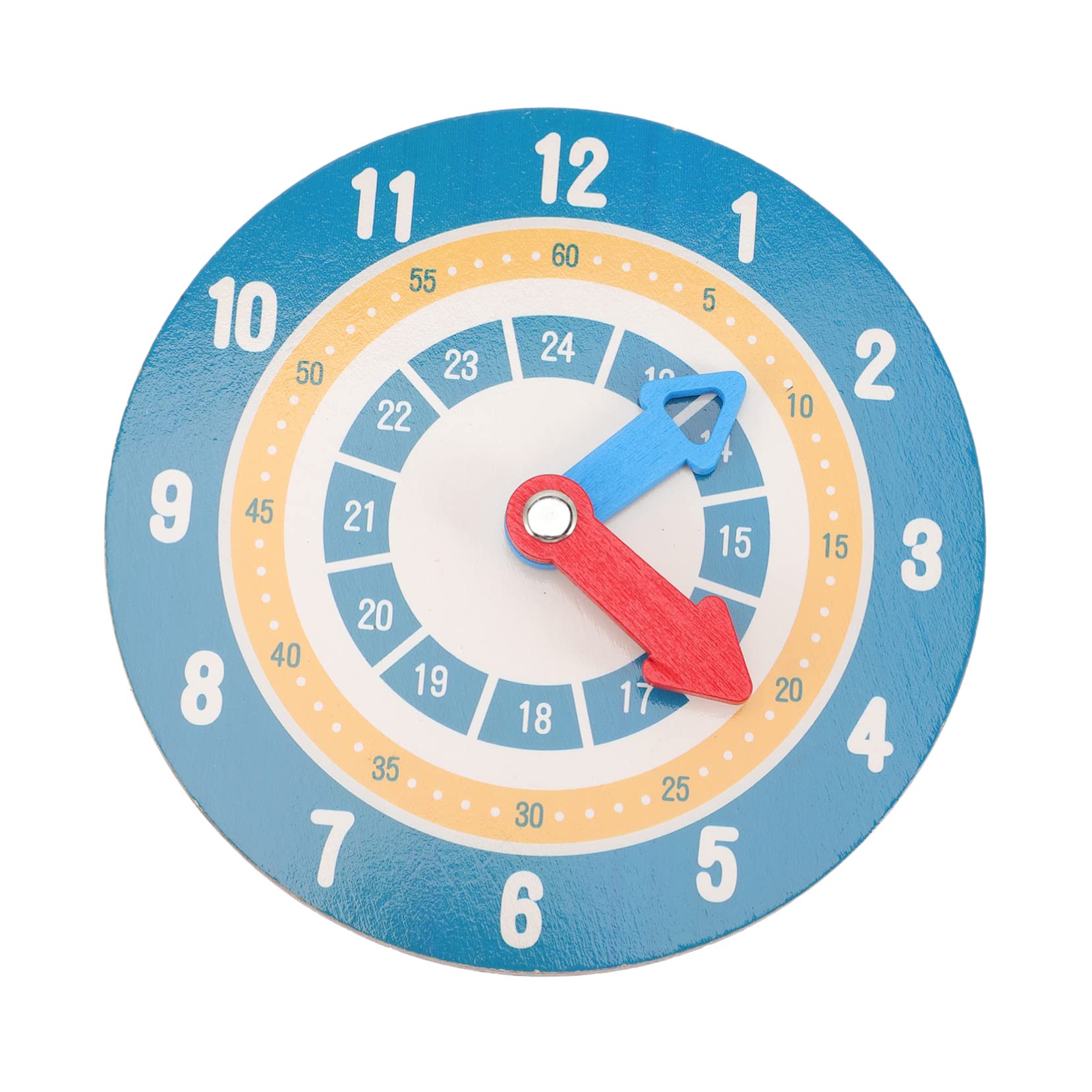 BIUDECO Hand Clock for Kids Learning Clock for Kids Telling Time Wooden Time Learning Clock Math Teaching Clock