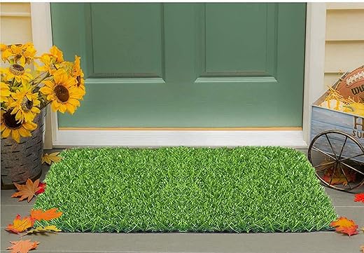 Status Contract Artificial Grass Mat for Outdoor Balcony Décor| (12x18cm)| Green Lawn Floor Carpet Living Room|Home and Kitchen Floor Mat|Outdoor…