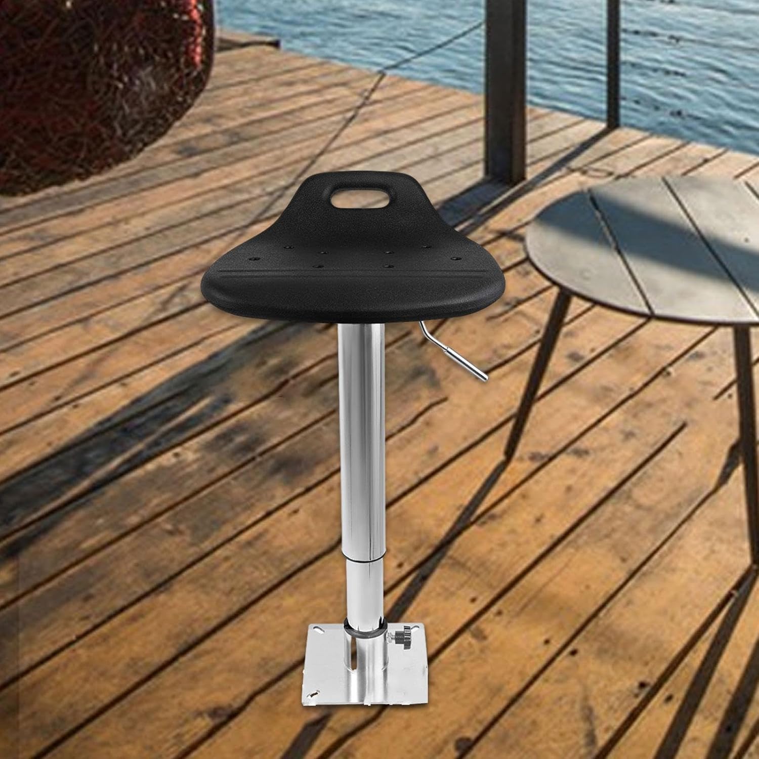 Lifting Seat Pedestal Boat Seat Mount Base, Boat Accessories, 360 Degree Rotation, with Seat