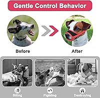 Vista 5 de LUCKYPAW Bozal para perro, antimordeduras, ladridos y masticaciones, con cómoda tela de malla suave y correa ajustable, adecuado para perros