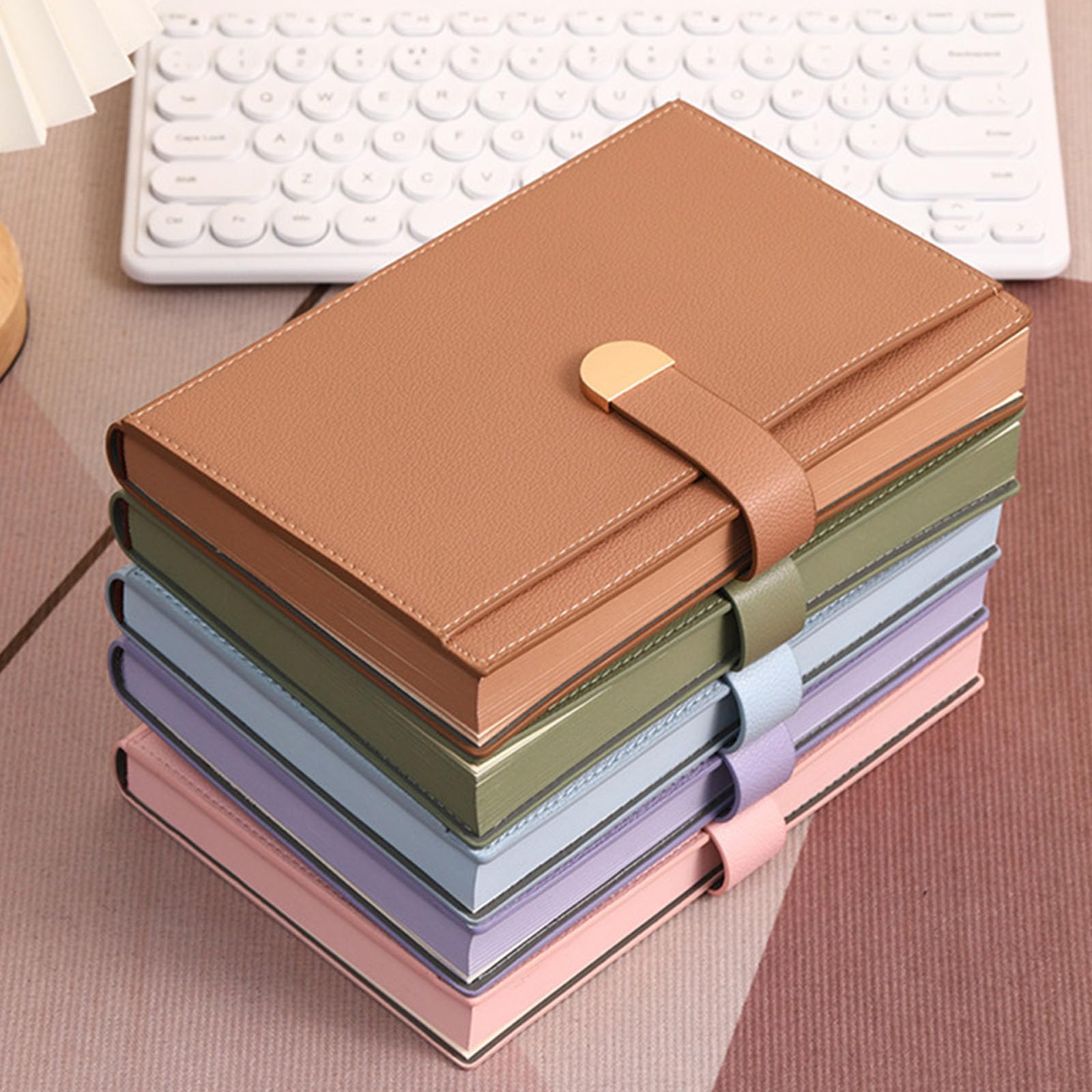 Taccuino professionale in pelle PU, 300 pagine, nastro a righe, segnalibro, chiusura magnetica, copertina rigida, taccuino professionale per riunioni di lavoro
