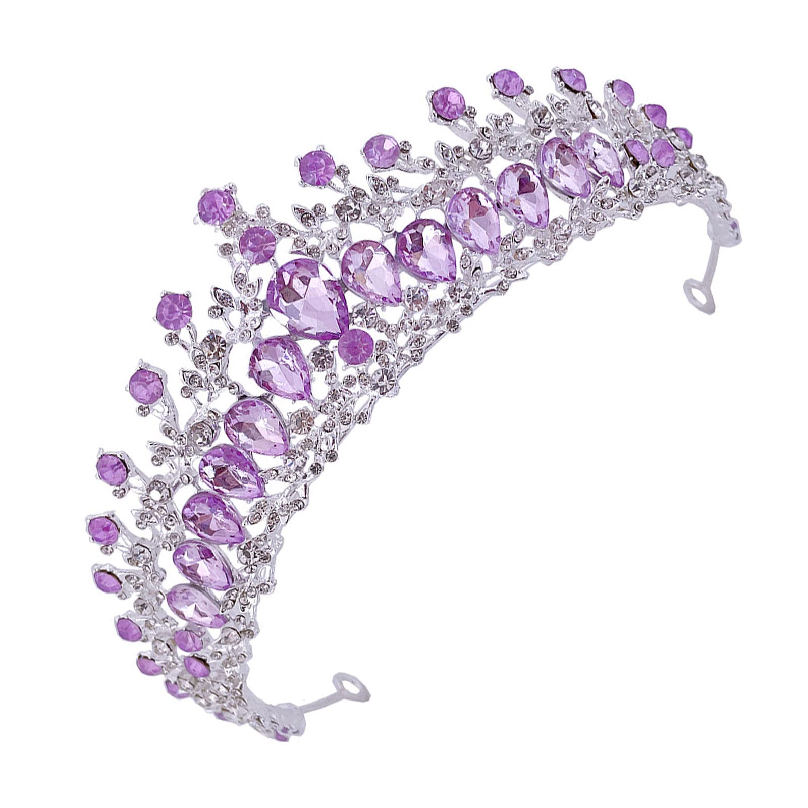 Keenso Corona de Novia, Corona de Diamantes de Imitación de Aleación de Zinc Exquisita de Moda Brillante para Baile de Graduación