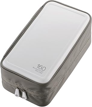 Elecom CCD-HB Series CD/DVD/Blu-Ray Case, Semi-Hard with Zipper, CCD-HB160WH, whites