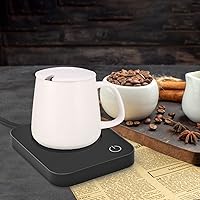 Vista 3 de VOBAGA Coffee Cup with Lid and Flat-Bottom, 13 oz Tea Mug for Daily Use Warming Coffee&Tea (Black)