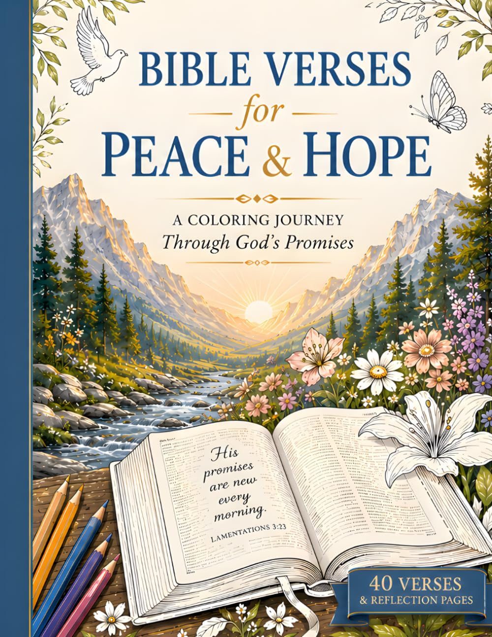 Bible Verses for Peace & Hope: A Relaxing Christian Coloring Book with Inspiring Scripture for Anxiety, Stress Relief, and Spiritual Encouragement