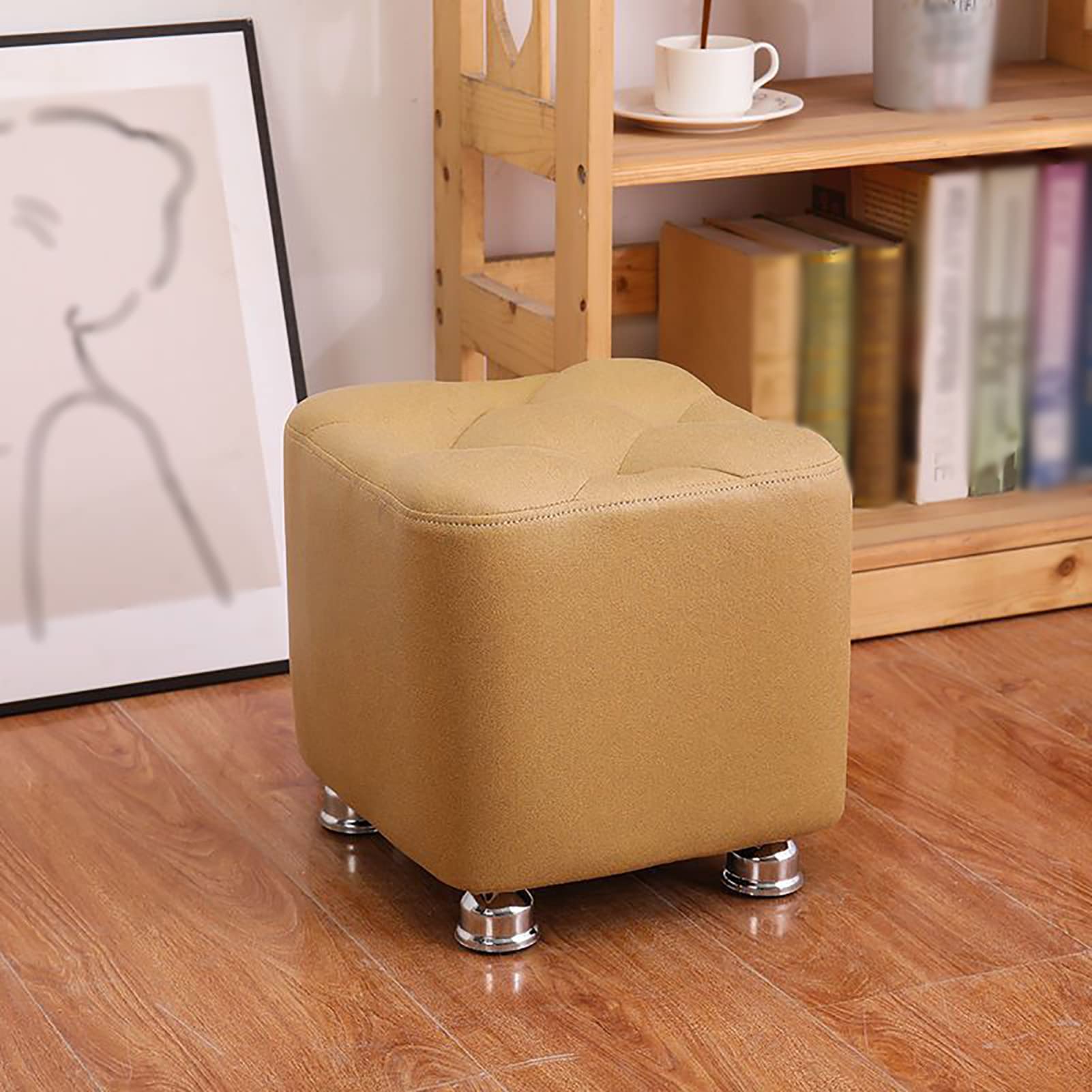 Repose-pieds petit ottoman de 32 cm avec siège rembourré pour bureau