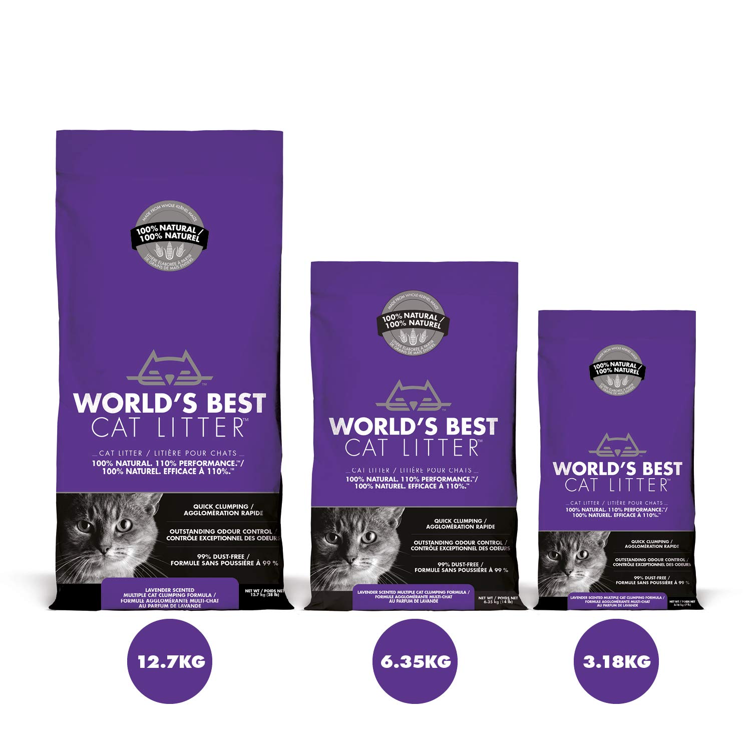 Worlds Best Cat Litter, Arena/Lavanda, 12.7kg