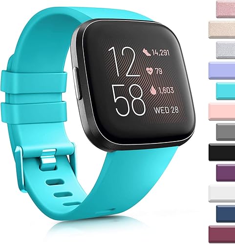Miniatura 6 de AK - Pulseras deportivas compatibles con Fitbit VersaVersa 2Versa SE, repuestos suaves y multicolores para smartwatch Fitbit Versa Lite, para hombre