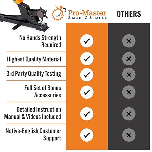 Miniatura 23 de Perforador de cinturones de cuero, correas, collares de perro, sillines, zapatos, tela, para proyectos caseros o de manualidades Punzón giratorio