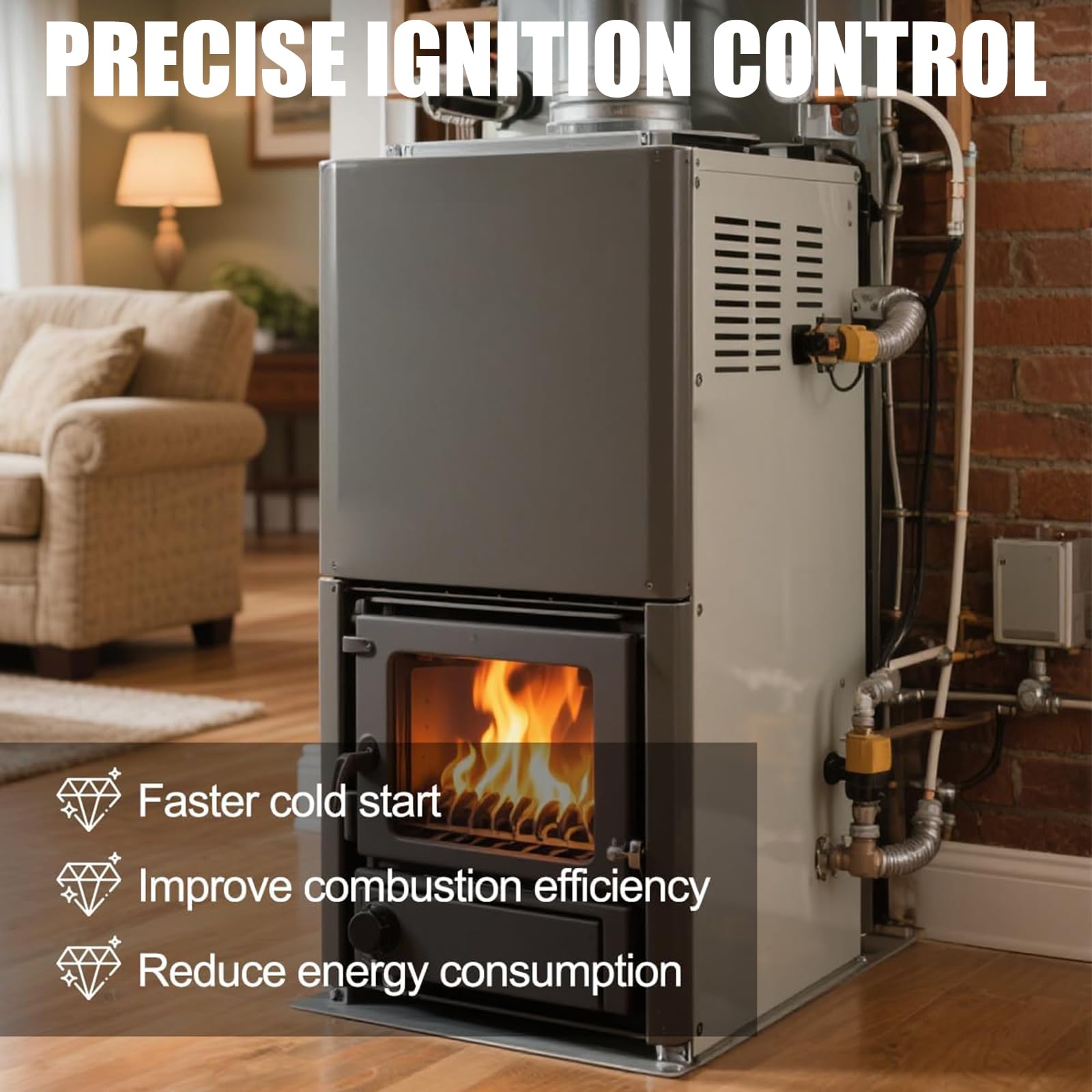 Parte de arranque de llama bien hecha para un uso eficiente del dispositivo de calefacción, fácil configuración y función suave, control de encendido permanente seguro PCB