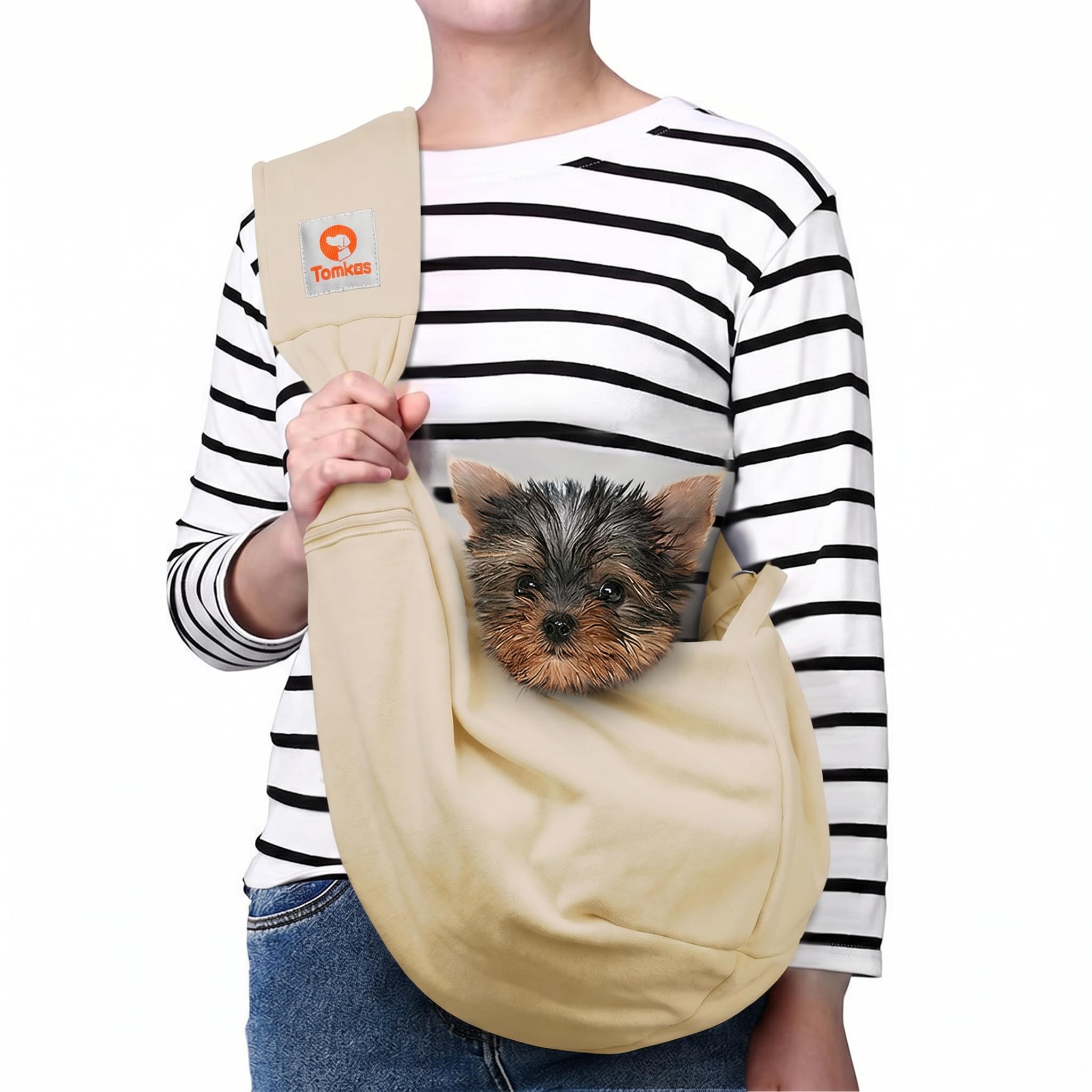 Photo 1 of Tomkas Small Dog Sling Carrier (Cream, 3-10 lbs)